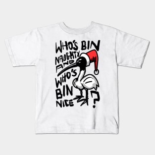 Christmas Bin Chicken T Shirt - Australian Bin Chicken Christmas Themed Tee with quote Kids T-Shirt